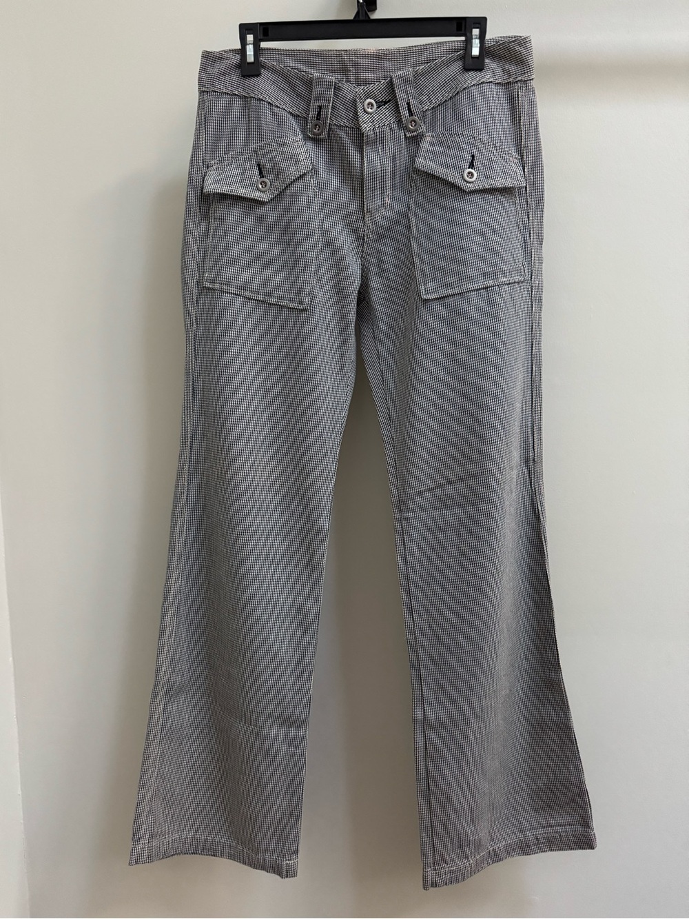 Vintage et Et Boite Japanese Designer Houndstooth Flare Pants